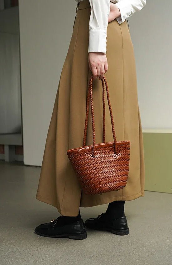Blair Braided Bucket Shoulder Bag - Women's Everyday Handbag - Image 11