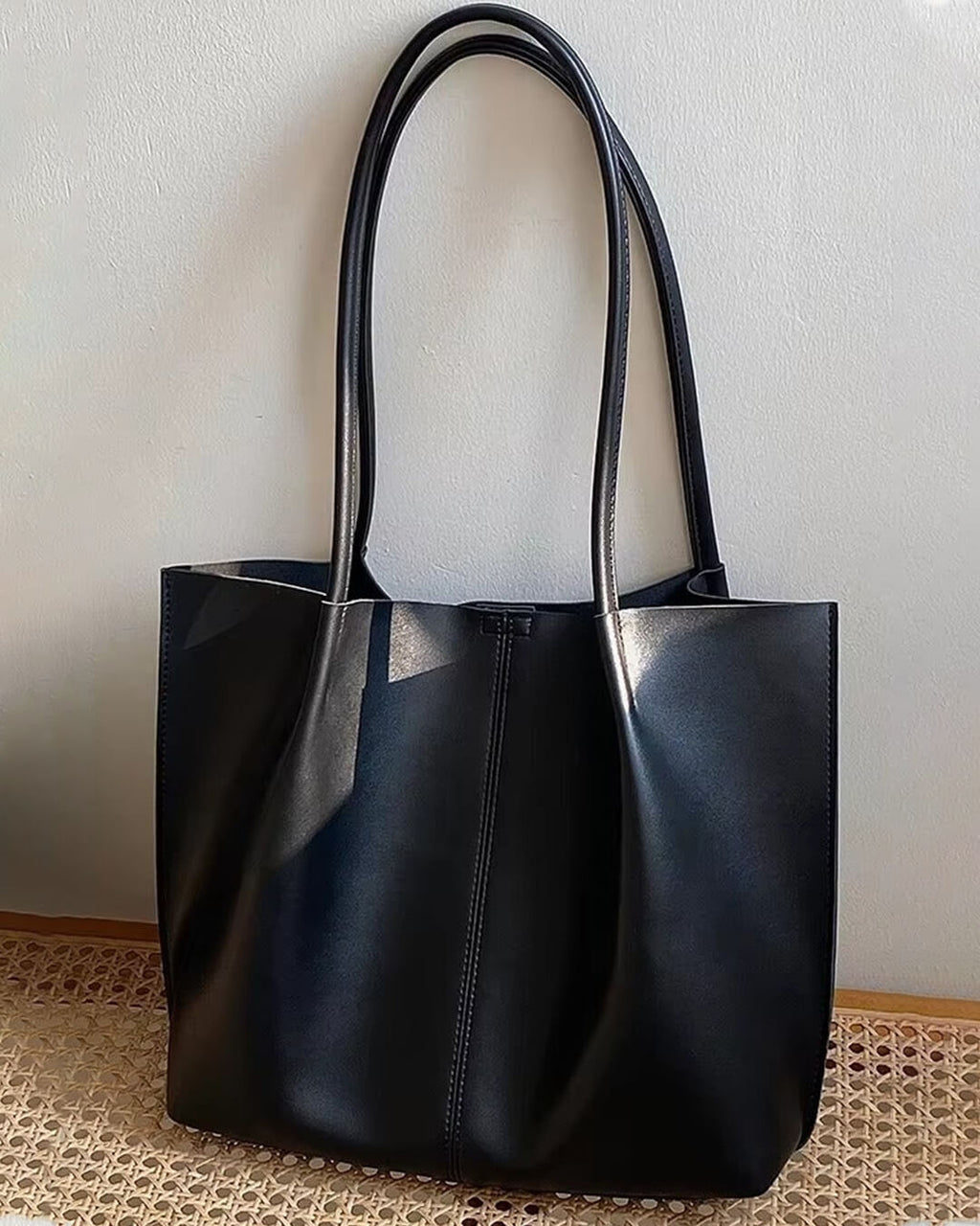 Calista Faux Leather Tote Bag - Women's Everyday Handbag - Image 3