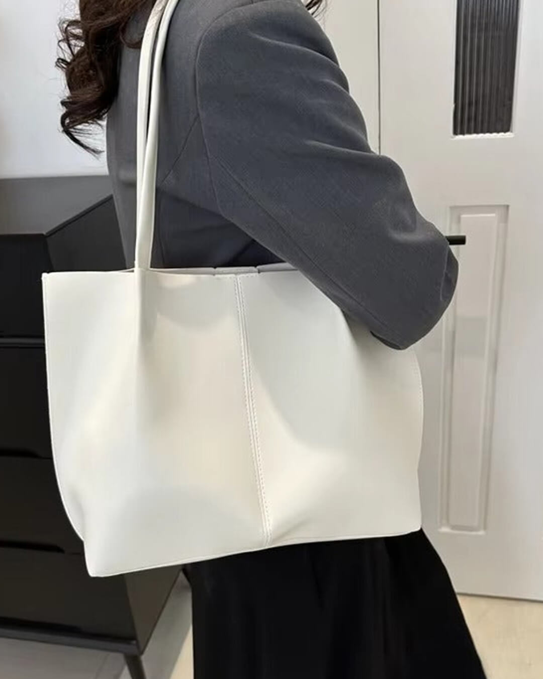 Calista Faux Leather Tote Bag - Women's Everyday Handbag - Image 6