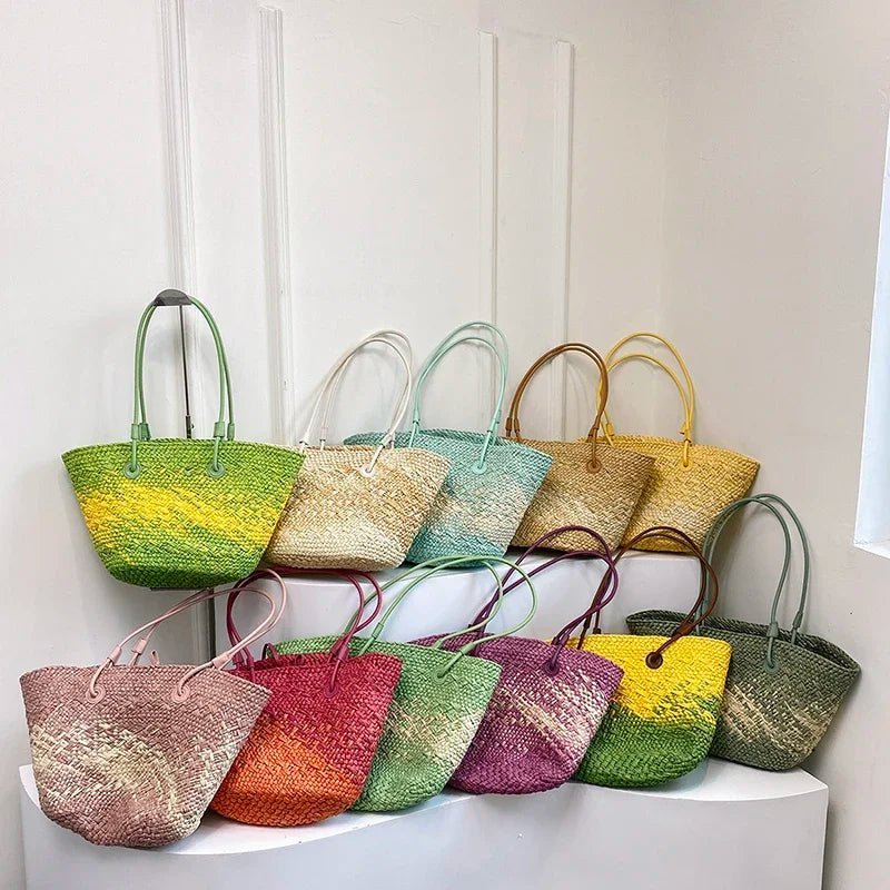 Camille French Straw Tote Bag - Women's Everyday Handbag - Image 6
