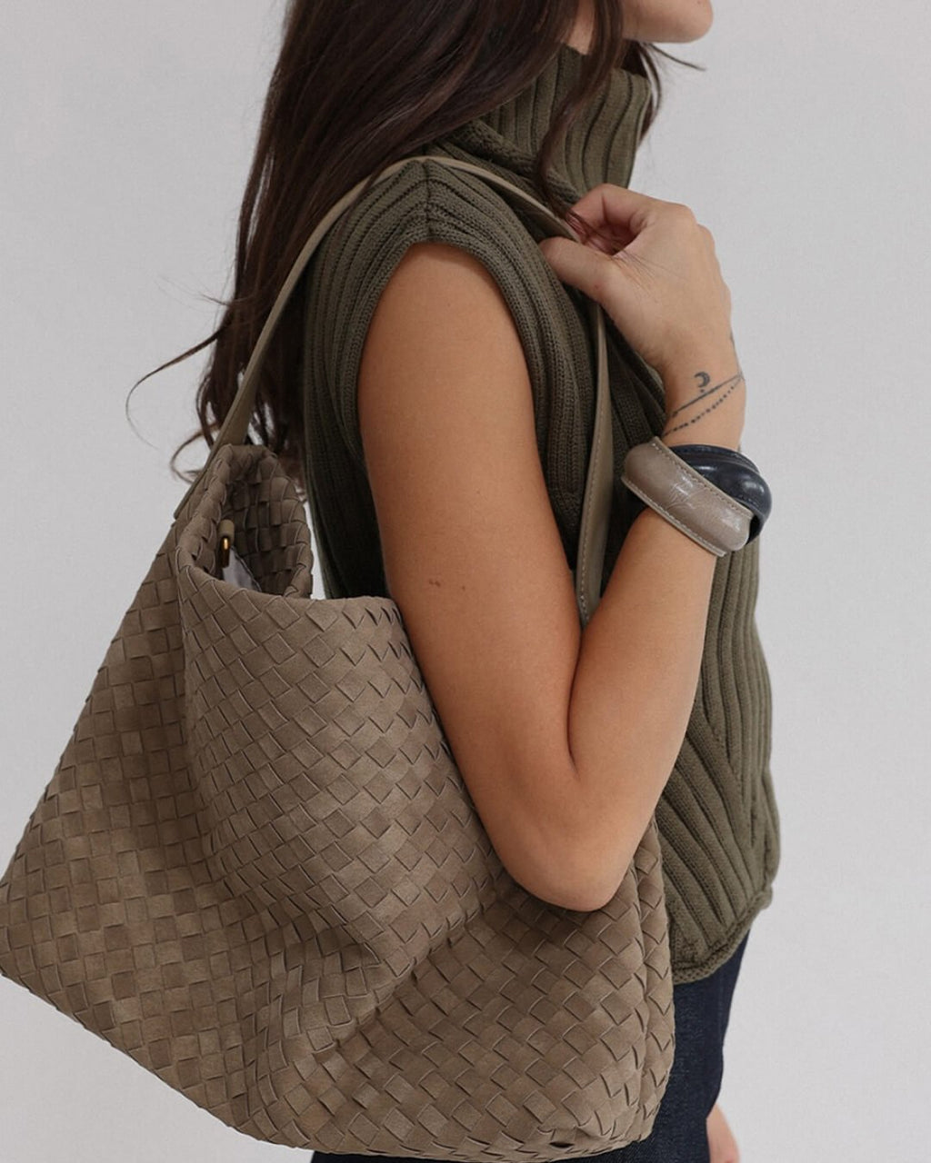 Chelsea Soft Suede Handbag - Spacious Everyday Tote Bag - Image 14
