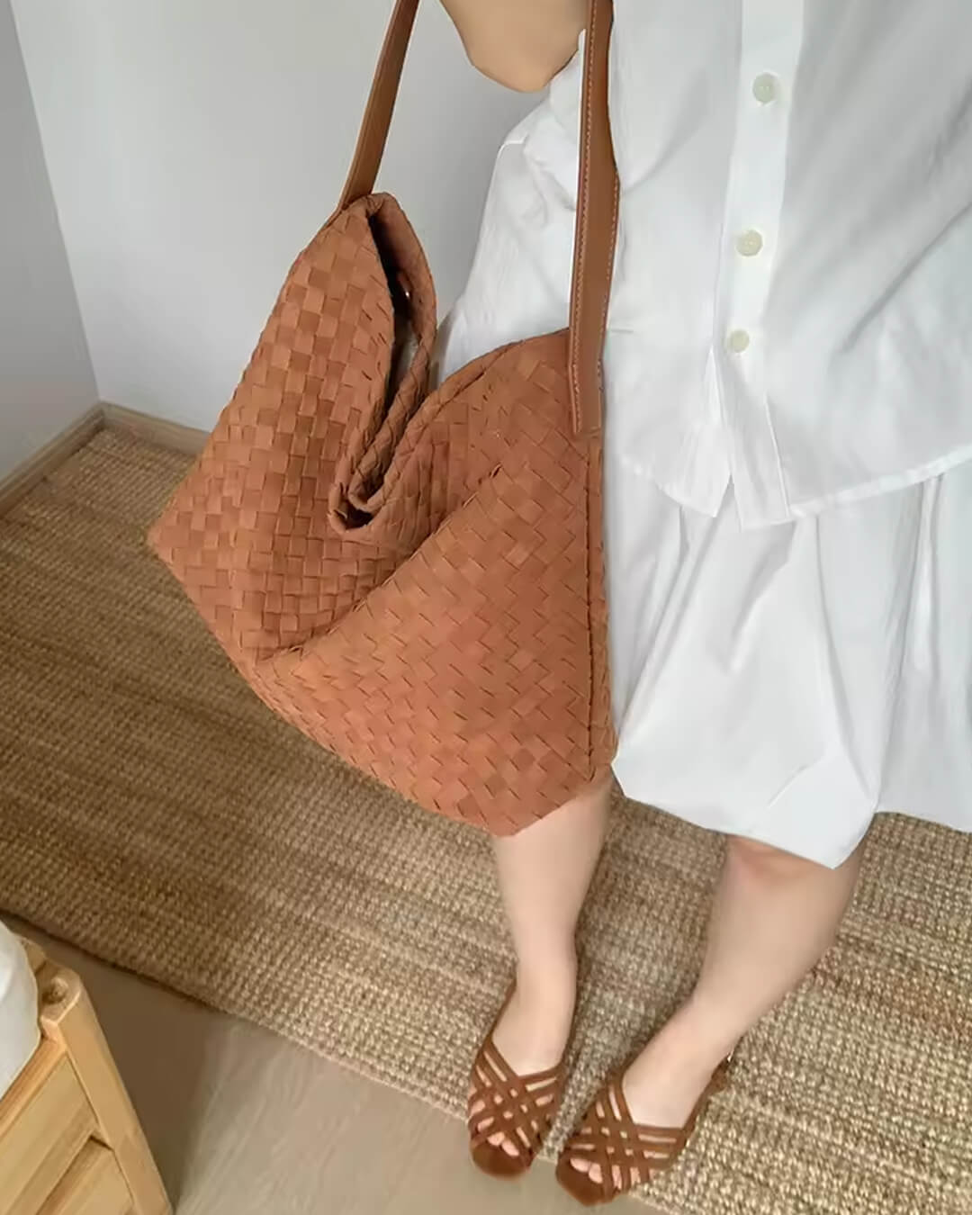 Chelsea Soft Suede Handbag - Spacious Everyday Tote Bag - Image 17