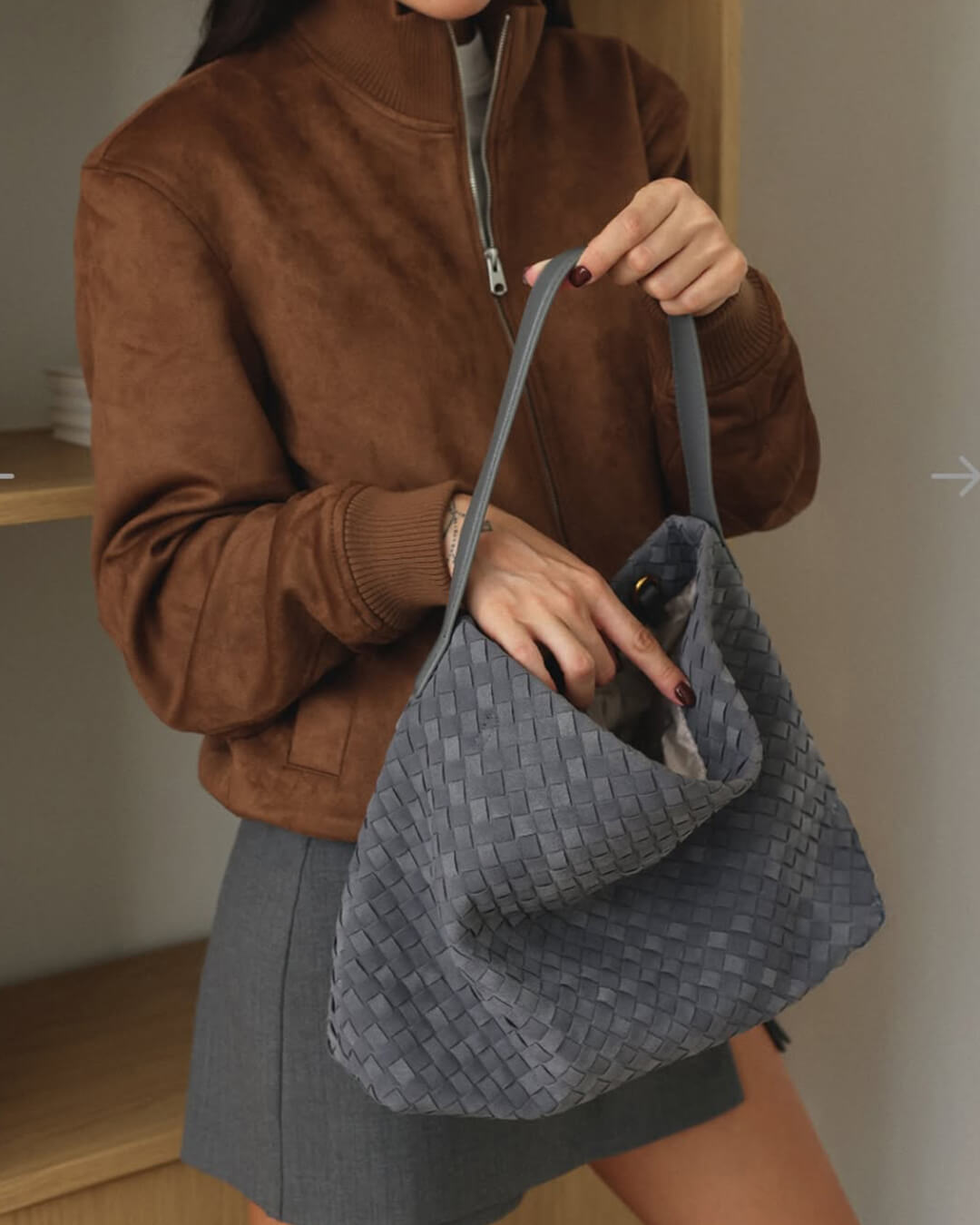 Chelsea Soft Suede Handbag - Spacious Everyday Tote Bag - Image 13