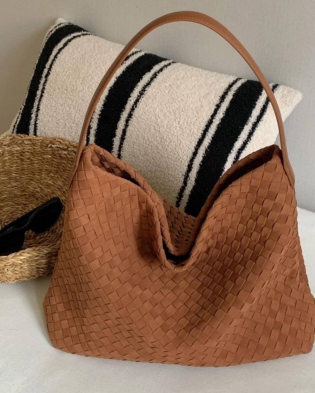 Chelsea Soft Suede Handbag - Spacious Everyday Tote Bag - Image 11