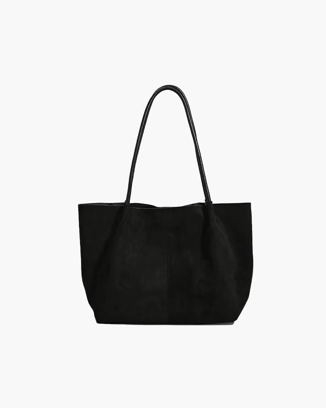 Cheska Women's Suede Tote Bag with Pouch - Large Retro Zipper Handbag - Image 9