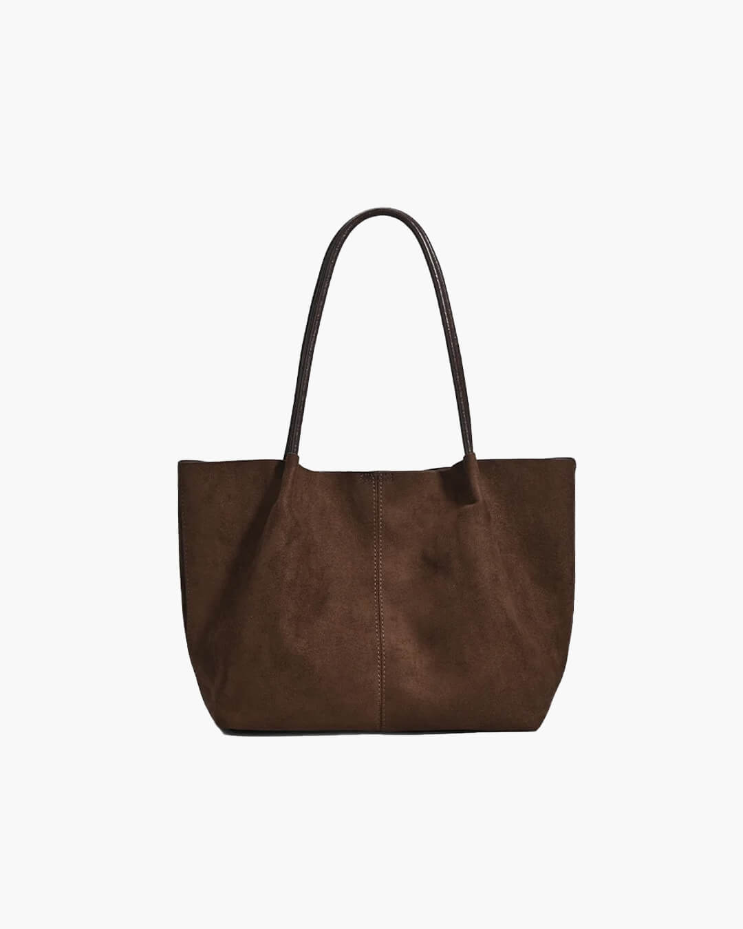 Cheska Women's Suede Tote Bag with Pouch - Large Retro Zipper Handbag