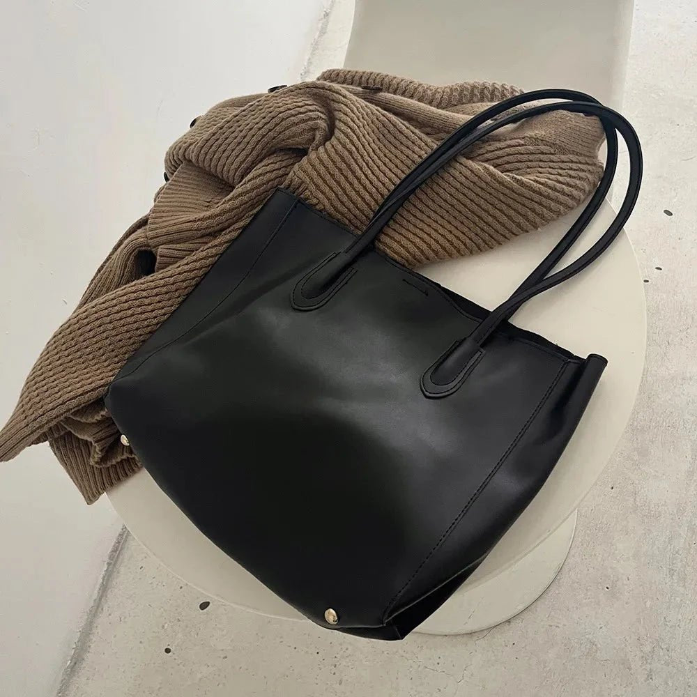 Cindy Tote Bag - Women's High-Capacity PU Leather Everyday Handbag - Image 8