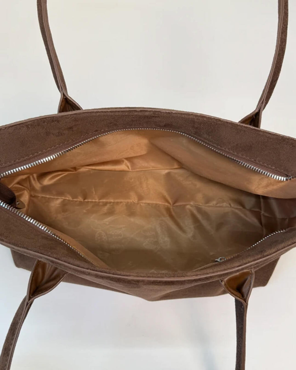 Claudine Faux Suede Shoulder Bag - Women's Everyday Handbag - Image 3