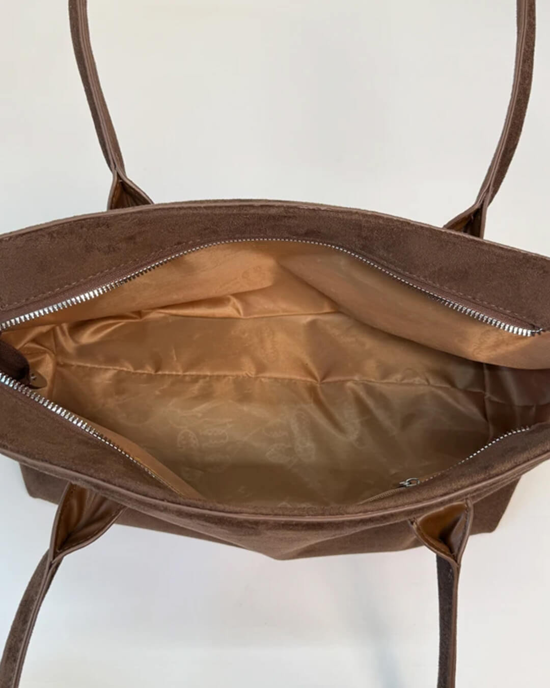 Claudine Faux Suede Shoulder Bag - Women's Everyday Handbag - Image 3