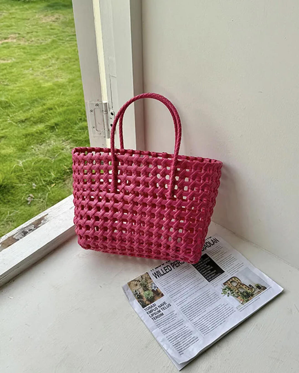 Cresta Open-Weave Tote Bag - Women's Everyday Handbag - Image 5