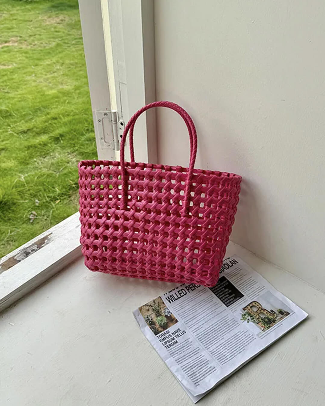 Cresta Open-Weave Tote Bag - Women's Everyday Handbag - Image 5