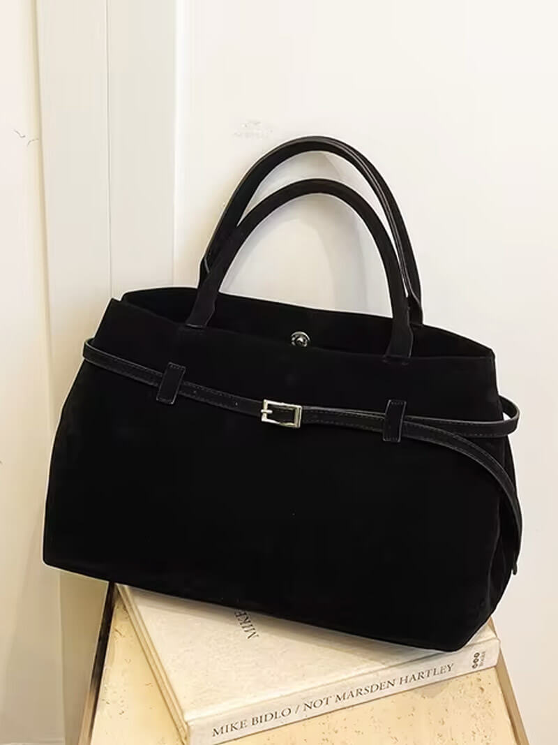 Dalila Suede Shoulder Bag - Soft Slouchy Handbag for Daily Essentials - Image 14