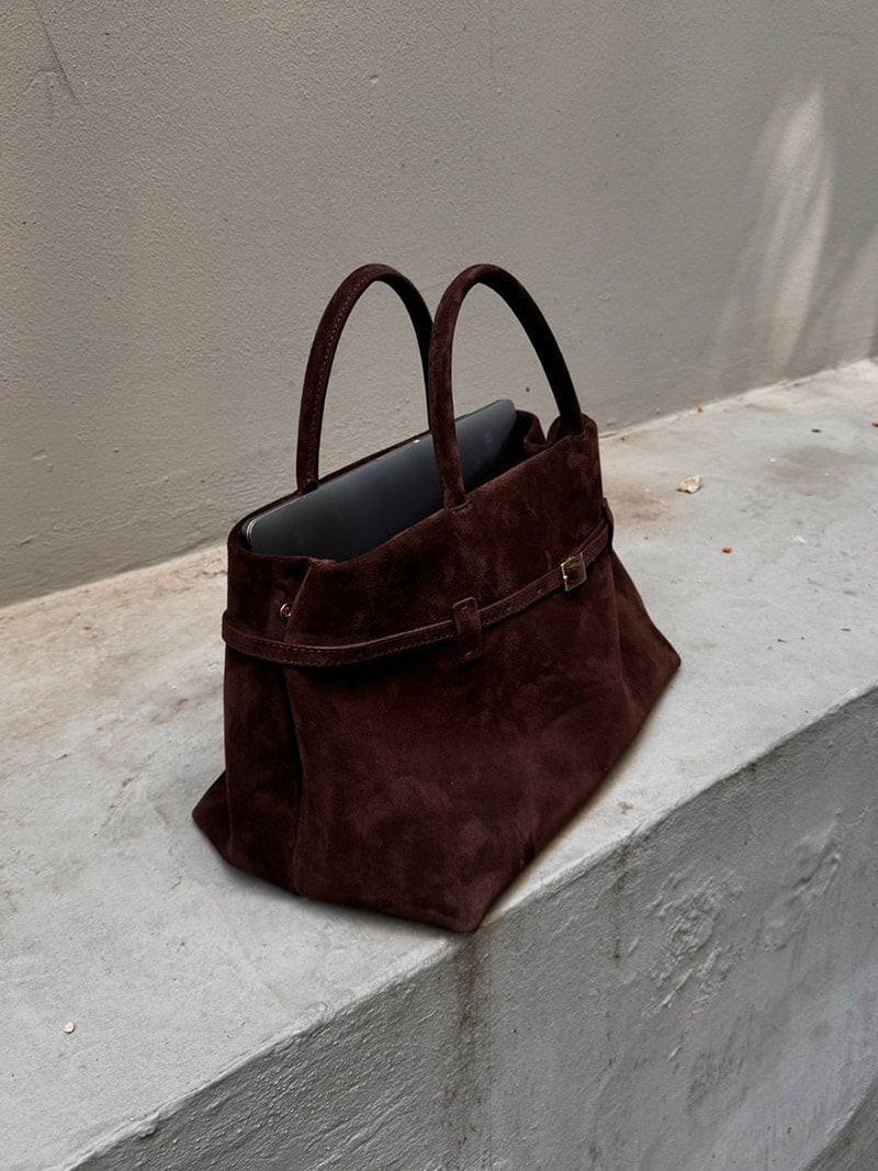 Dalila Suede Shoulder Bag - Soft Slouchy Handbag for Daily Essentials - Image 11