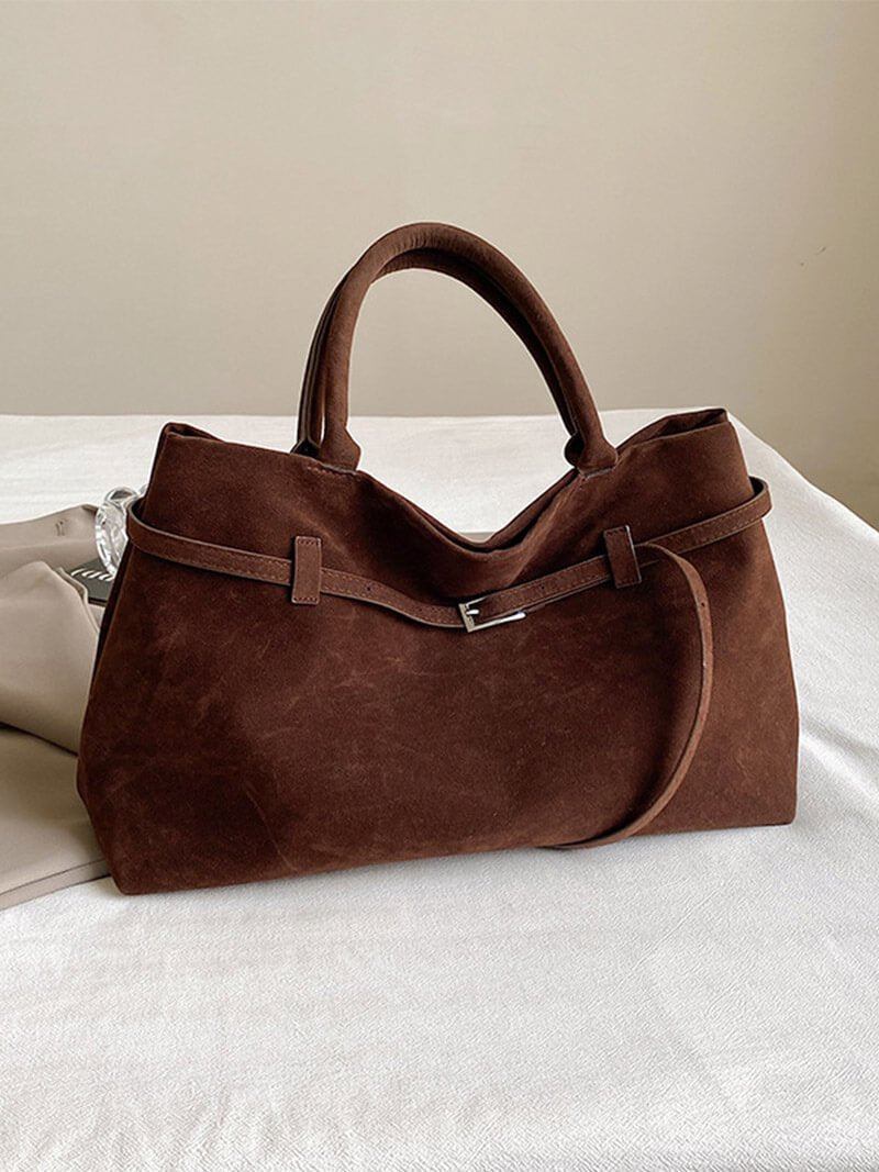 Dalila Suede Shoulder Bag - Soft Slouchy Handbag for Daily Essentials - Image 10