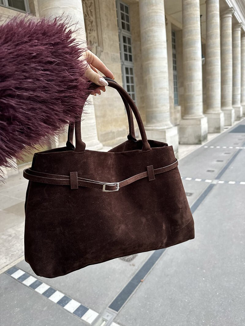 Dalila Suede Shoulder Bag - Soft Slouchy Handbag for Daily Essentials - Image 5