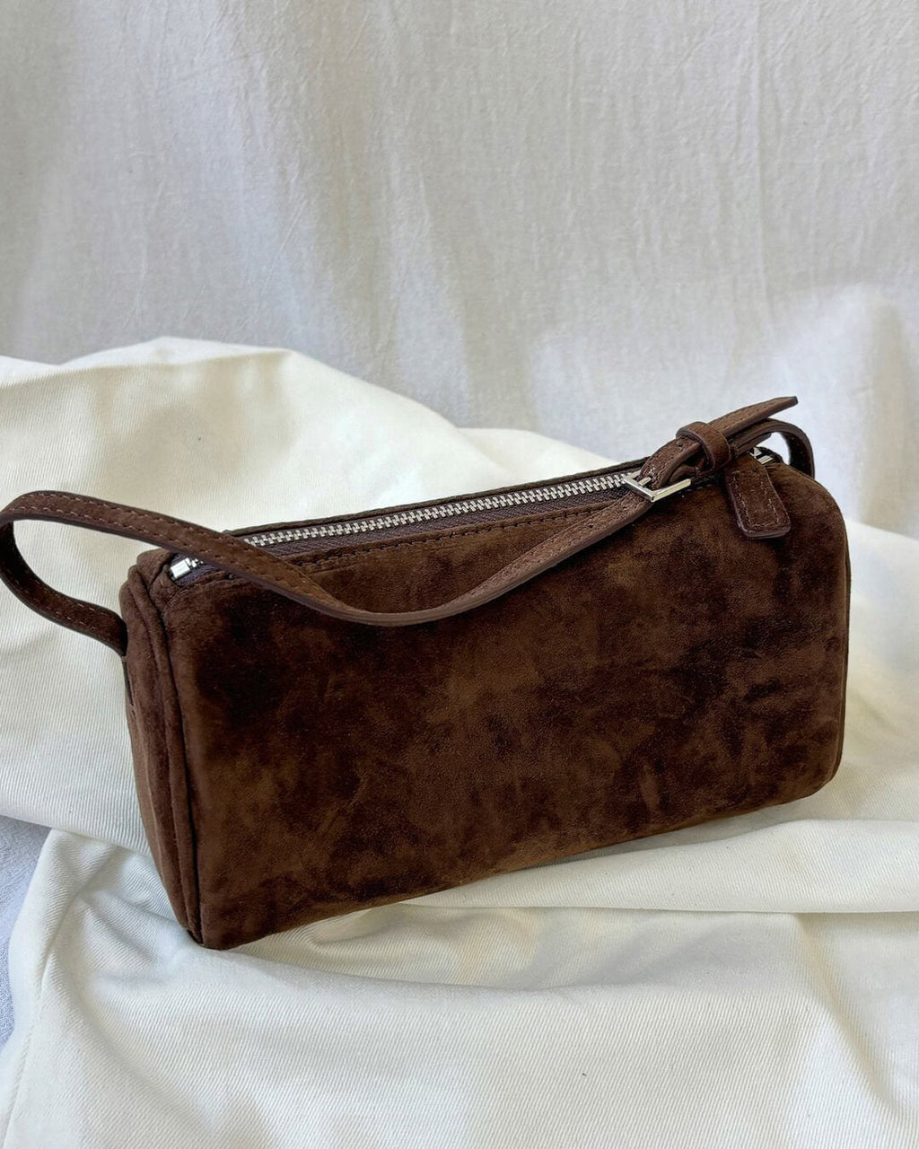 Danika Suede Mini Shoulder Bag - Small Structured Handbag - Image 14