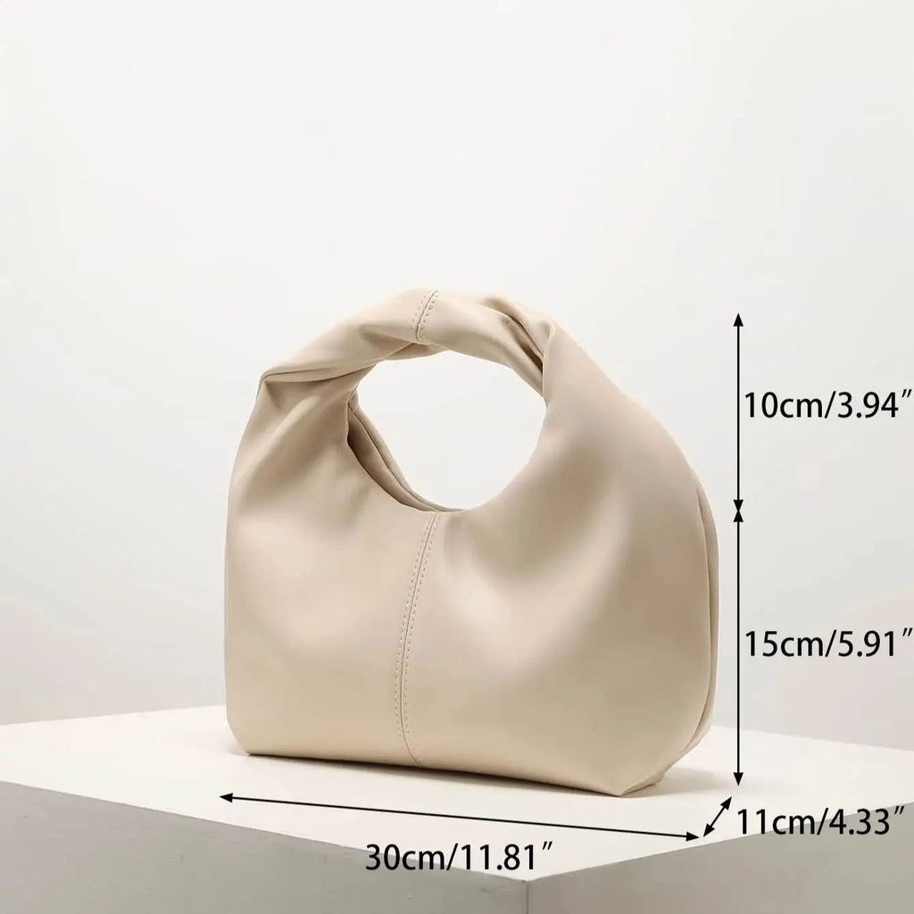 Gelyn Twist Square Clutch Bag - Elegant Solid Color Commuter Handbag - Image 13