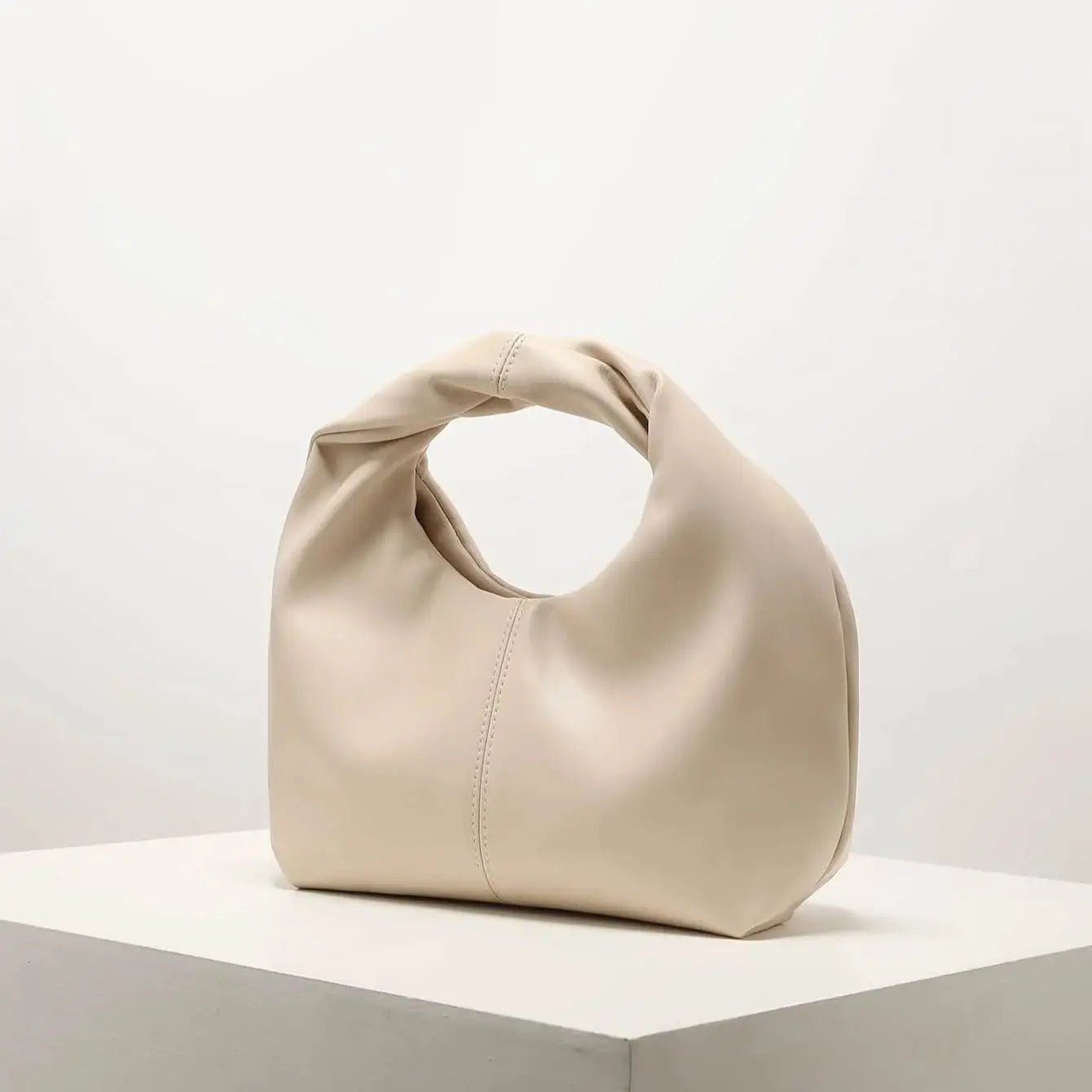 Gelyn Twist Square Clutch Bag - Elegant Solid Color Commuter Handbag - Image 11