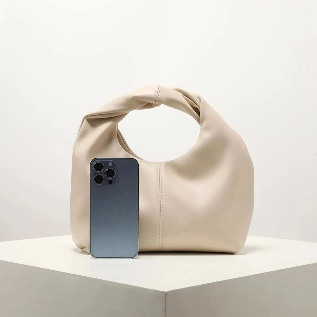 Gelyn Twist Square Clutch Bag - Elegant Solid Color Commuter Handbag - Image 10