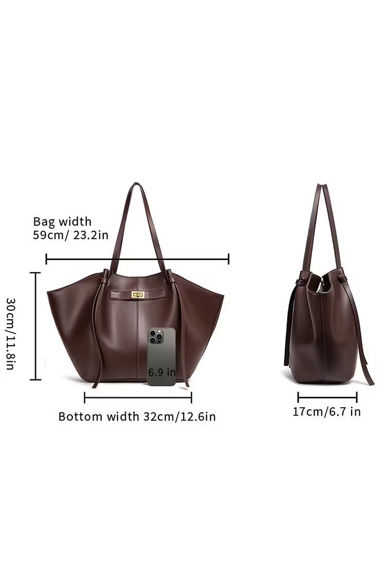 Gerda Shopper Leather Shopper Bag - Structured Large Tote - Image 28