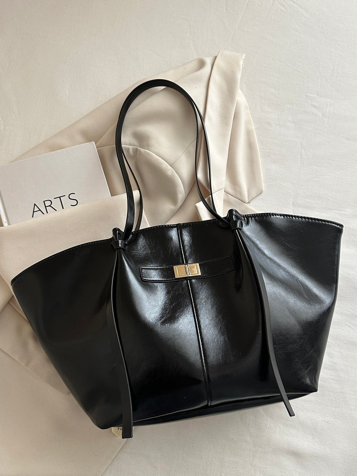 Gerda Shopper Leather Shopper Bag - Structured Large Tote - Image 6