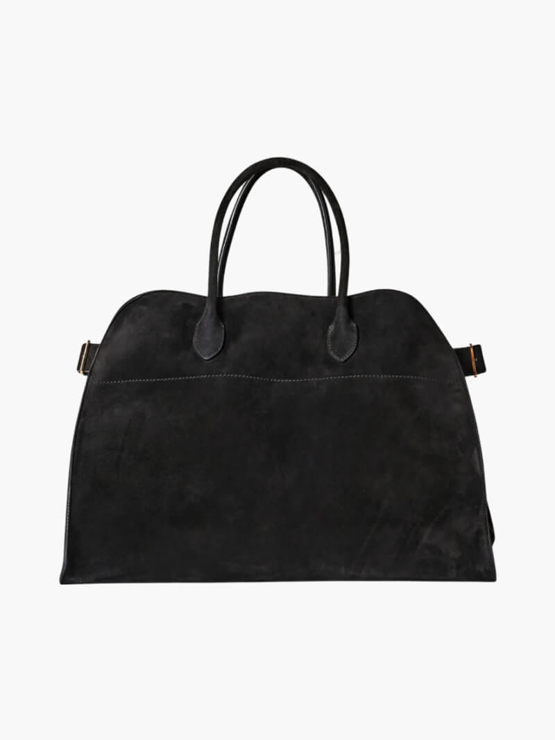 Henna Shopper Bag - Structured Suede Tote Bag for Work, Fits Laptop - Image 16