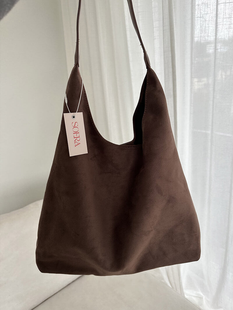 Jenna Suede Bag - Women's Everyday Handbag - Image 14