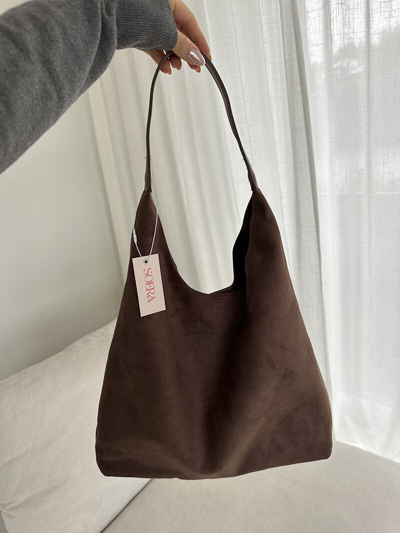 Jenna Suede Bag - Women's Everyday Handbag - Image 13