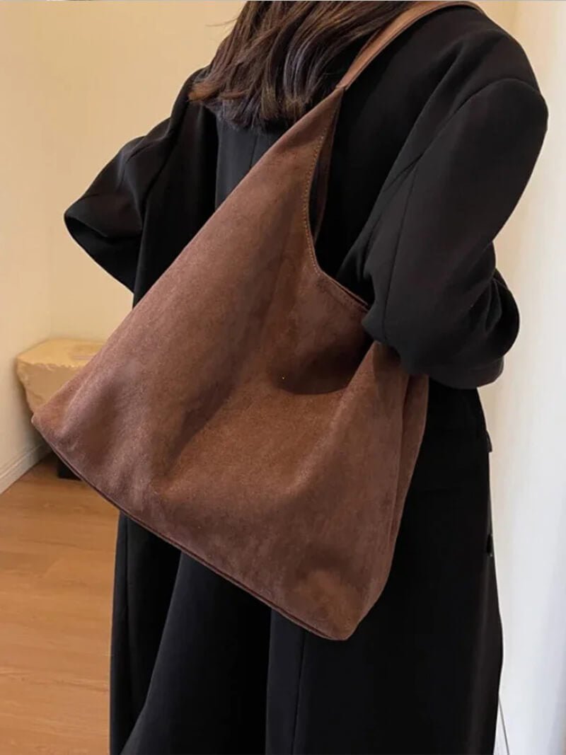 Jenna Suede Bag - Women's Everyday Handbag - Image 9