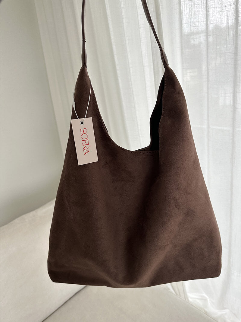 Jenna Suede Bag - Women's Everyday Handbag - Image 12