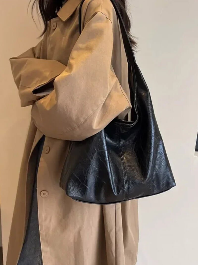 Jenna Leather Work Tote Bag - Structured Laptop Handbag - Image 5