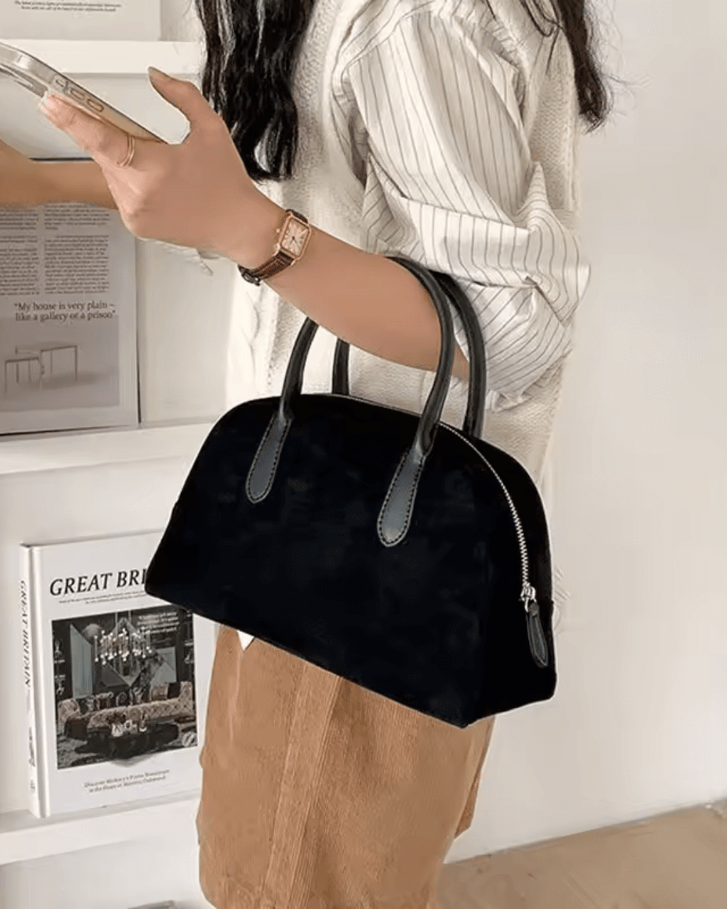 Jenny Suede Mini Bag - Women's Everyday Handbag - Image 2