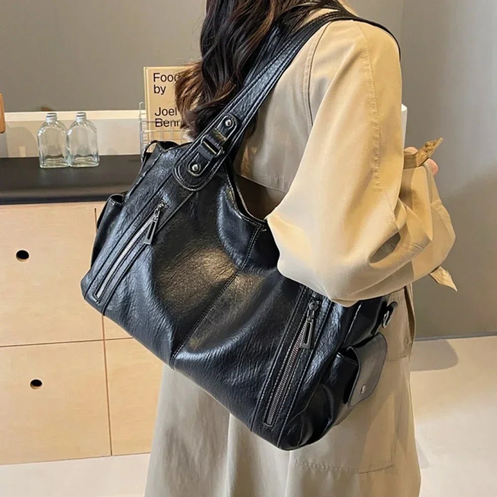 Kyla Color-Block Leather Shoulder Bag - Sleek Everyday Handbag - Image 7