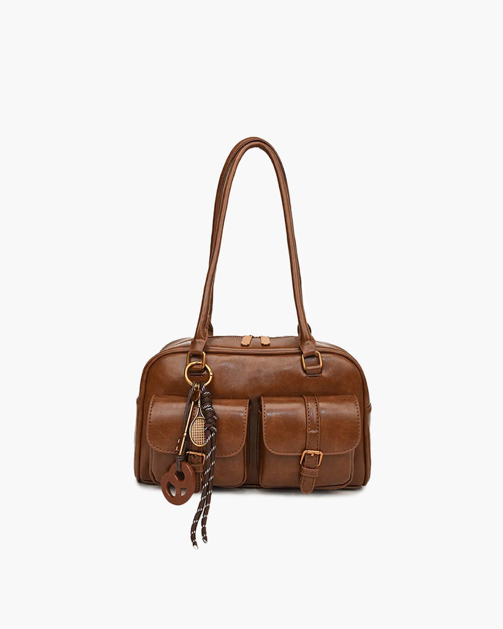 Jessa Multi-Pocket Vegan Leather Handbag - Women's Everyday Shoulder Bag - Image 2