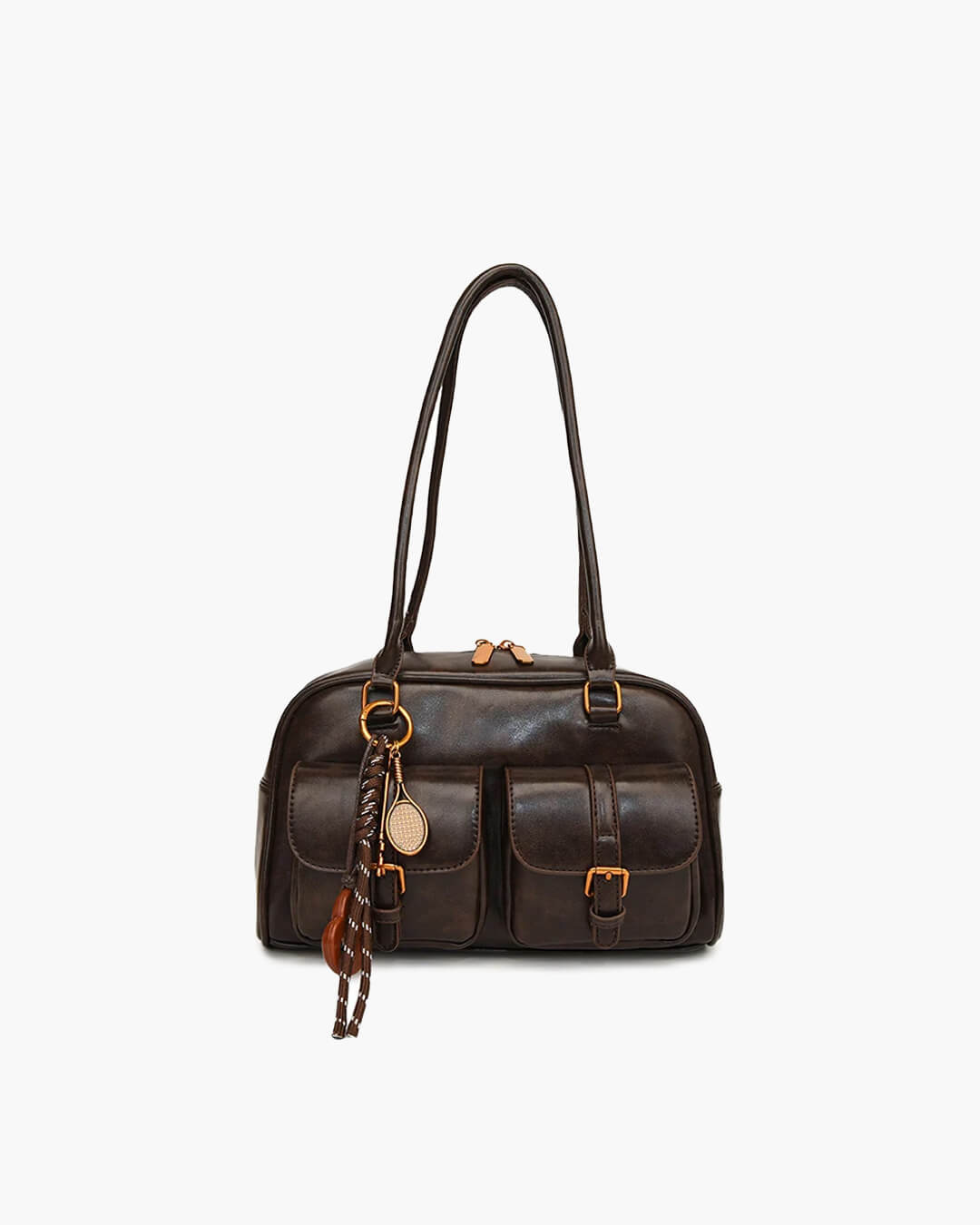 Jessa Multi-Pocket Vegan Leather Handbag - Women's Everyday Shoulder Bag