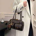 Jessa Multi-Pocket Vegan Leather Handbag - Women's Everyday Shoulder Bag - Image 5