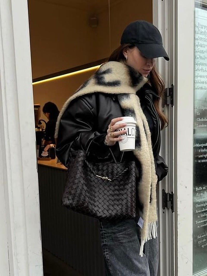 Lucia Woven Handbag - Structured Shoulder Bag for Everyday Use - Image 10