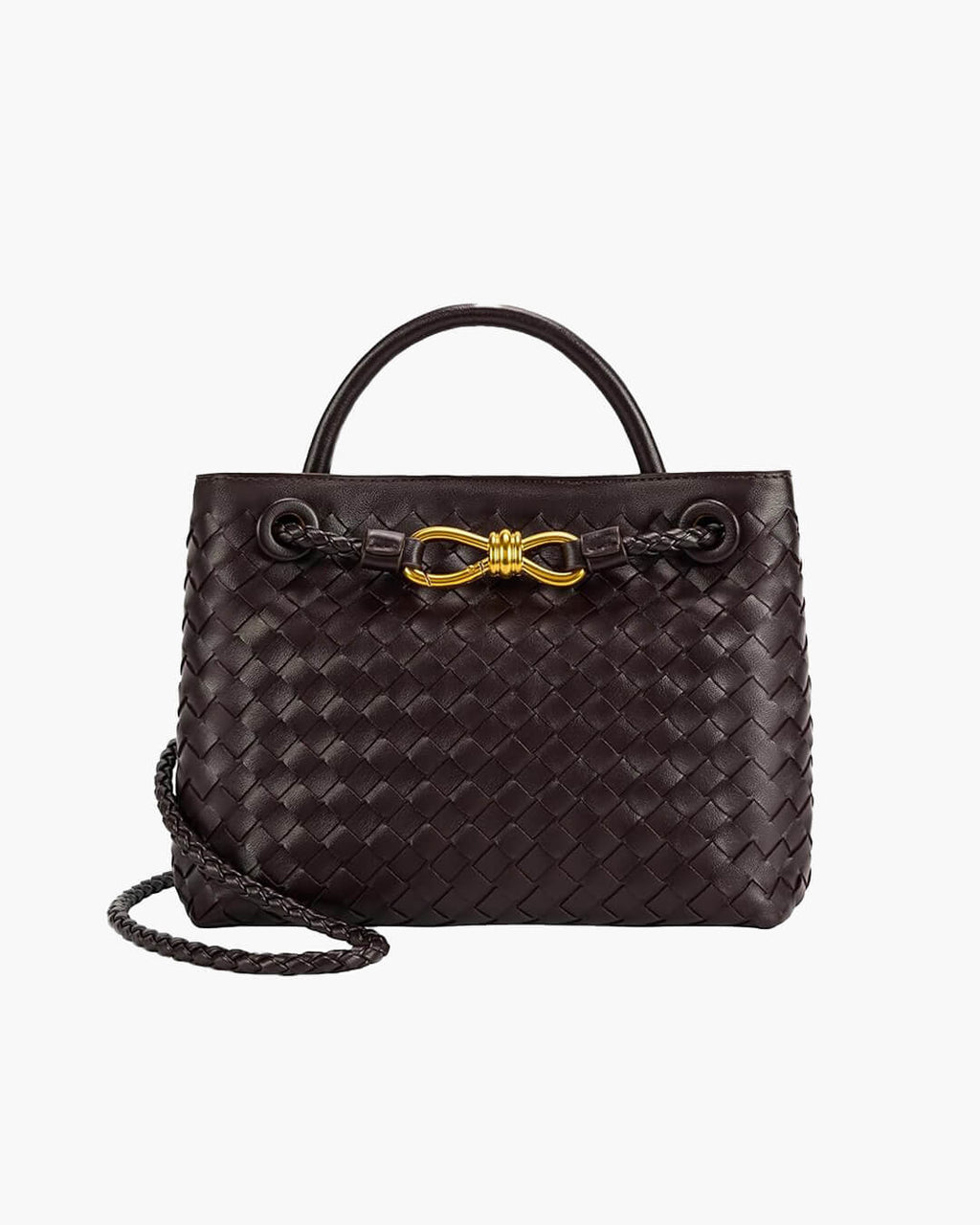 Lucia Woven Handbag - Structured Shoulder Bag for Everyday Use