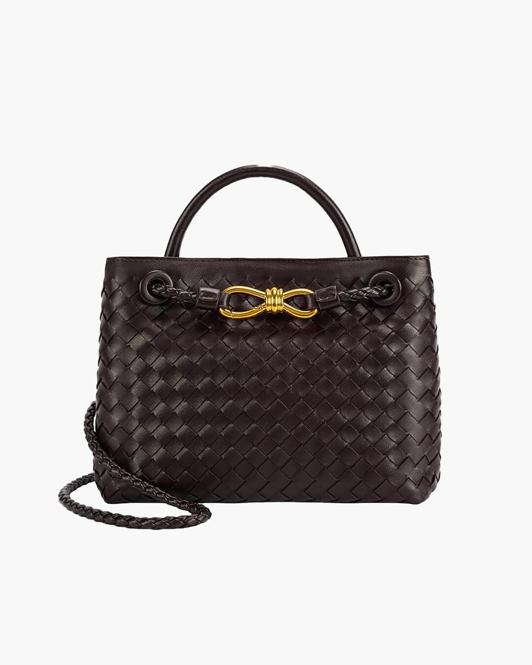 Lucia Woven Handbag - Structured Shoulder Bag for Everyday Use