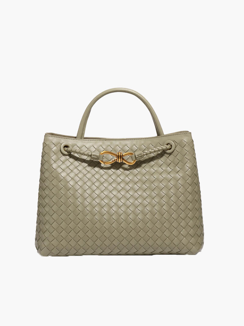 Lucia Woven Handbag - Structured Shoulder Bag for Everyday Use - Image 12