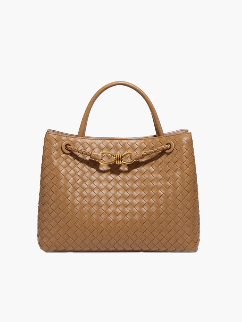 Lucia Woven Handbag - Structured Shoulder Bag for Everyday Use - Image 13