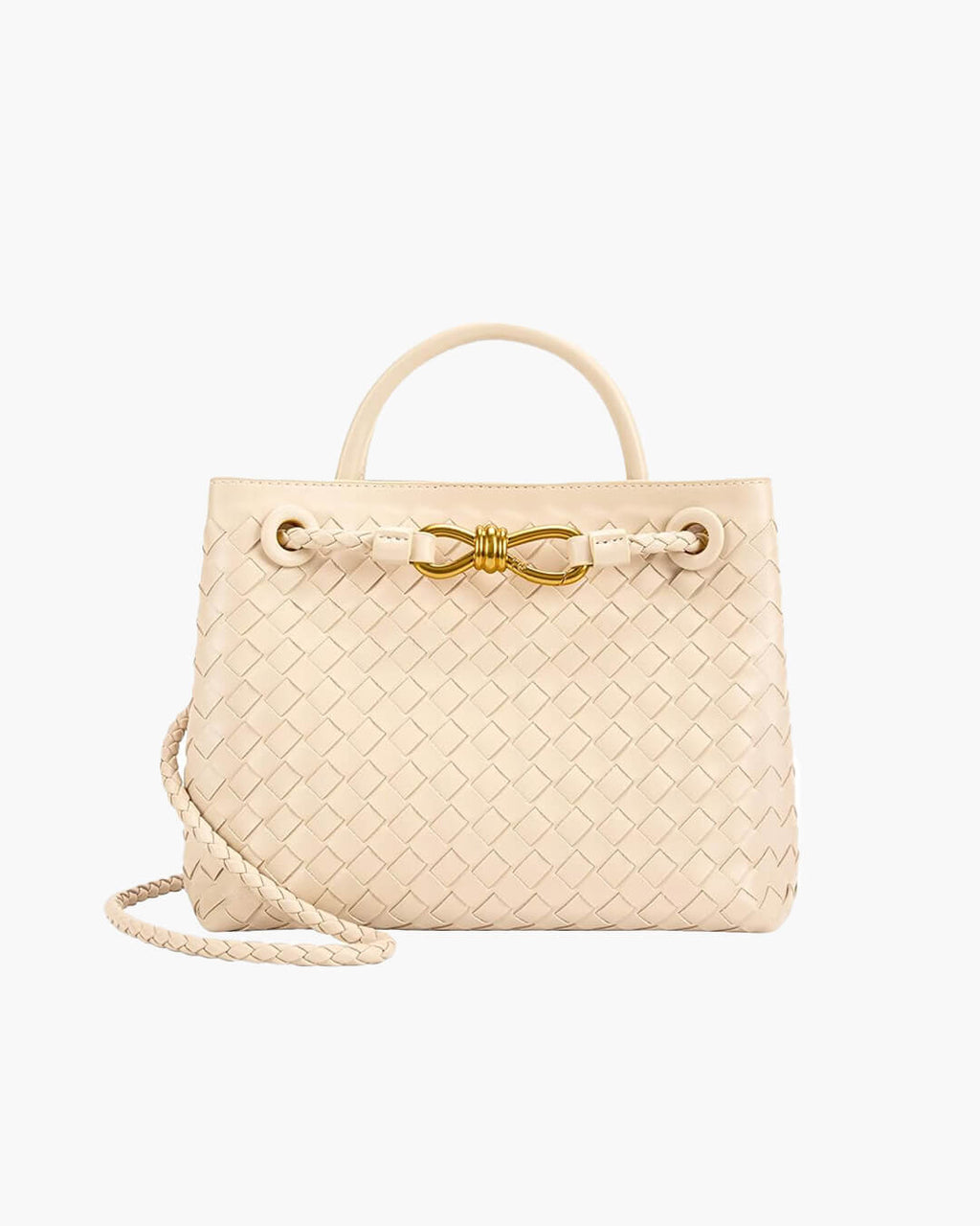 Lucia Woven Handbag - Structured Shoulder Bag for Everyday Use - Image 17