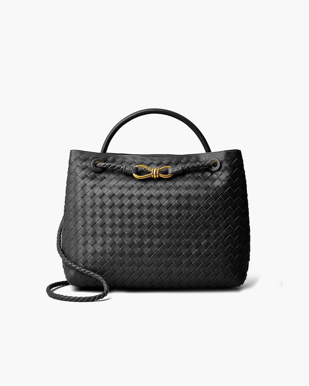 Lucia Woven Handbag - Structured Shoulder Bag for Everyday Use - Image 11
