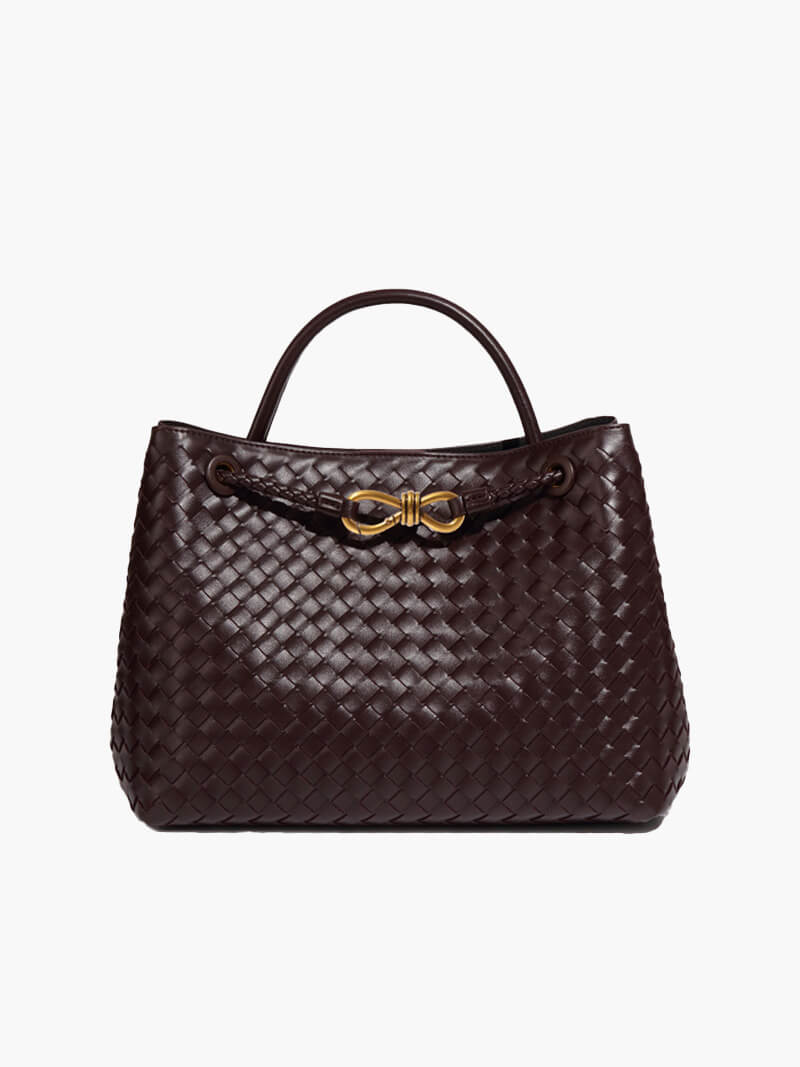 Lucia Woven Handbag - Structured Shoulder Bag for Everyday Use - Image 14