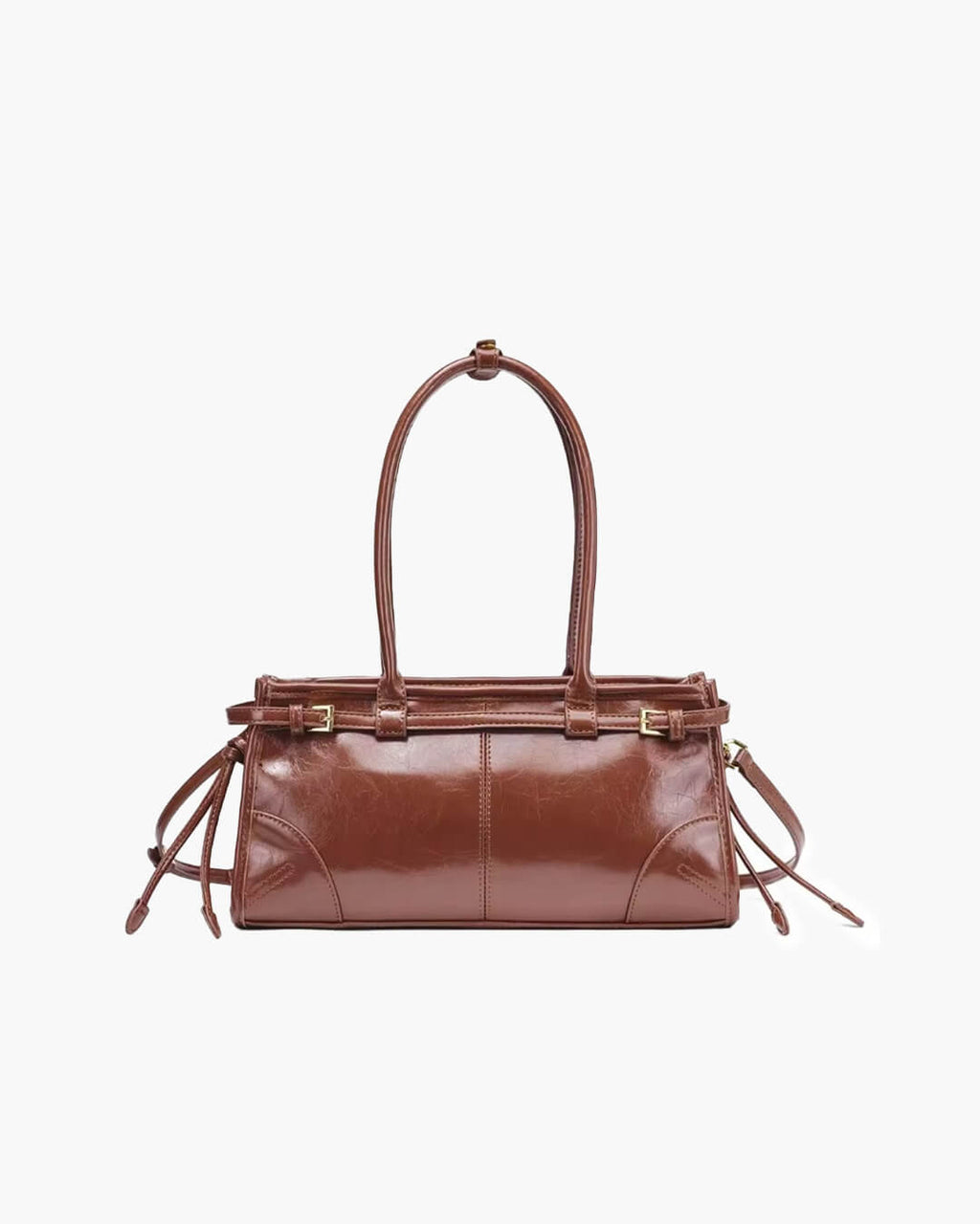 Luna Women's PU Leather Shoulder Bag - Belt Detail Casual Tote - Image 4