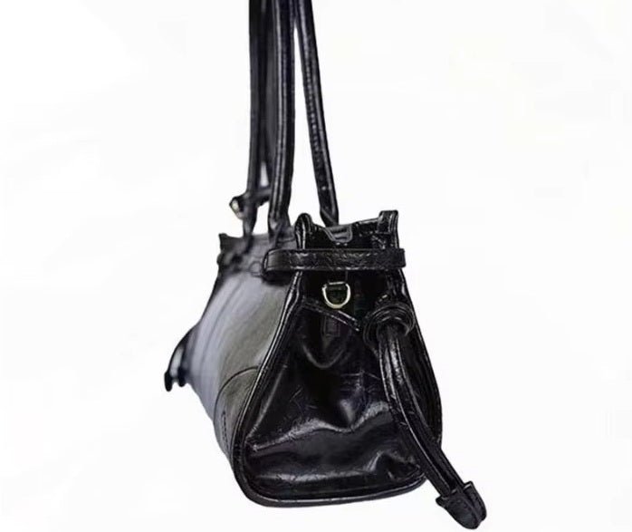 Luna Women's PU Leather Shoulder Bag - Belt Detail Casual Tote - Image 2