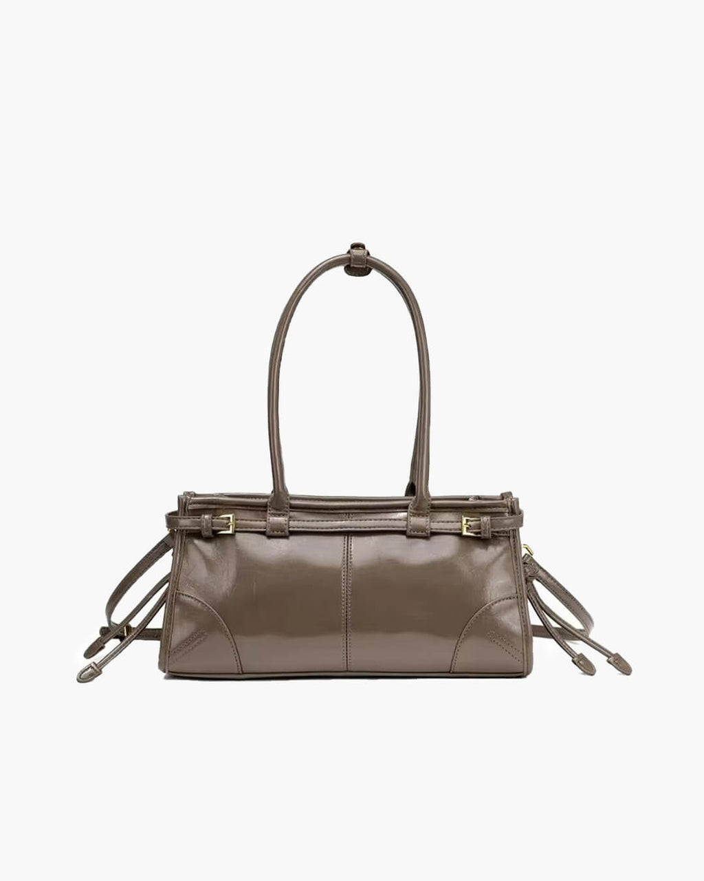 Luna Women's PU Leather Shoulder Bag - Belt Detail Casual Tote - Image 6