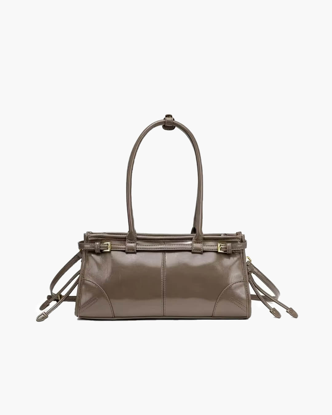 Luna Women's PU Leather Shoulder Bag - Belt Detail Casual Tote - Image 6