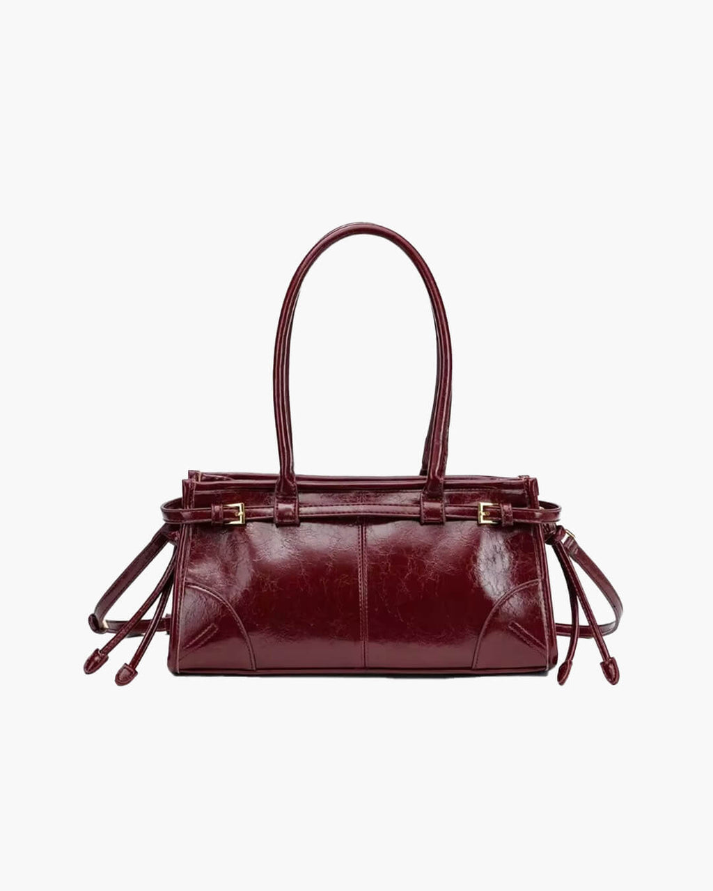 Luna Women's PU Leather Shoulder Bag - Belt Detail Casual Tote - Image 7