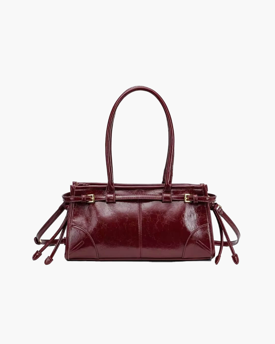 Luna Women's PU Leather Shoulder Bag - Belt Detail Casual Tote - Image 7